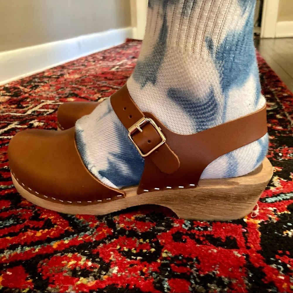 MIA Cognac Brown Leather Clog Mules - Picture 13 of 15